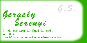 gergely serenyi business card