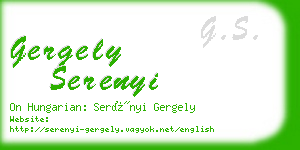 gergely serenyi business card